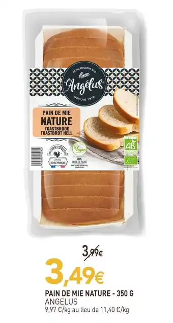 naturéO Angelus pain de mie nature offre