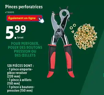 Lidl Parkside pinces perforatrices offre