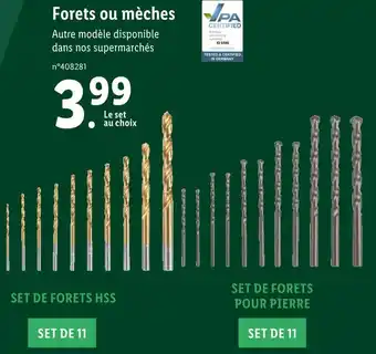 Lidl Forets ou mèches offre