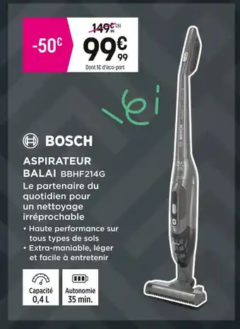 Pulsat Bosch aspirateur balai  offre