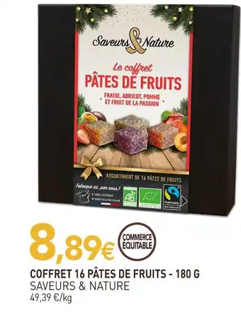naturéO Saveurs & nature coffret 16 pâtes de fruits offre