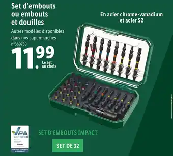 Lidl Set d’embouts ou embouts et douilles offre