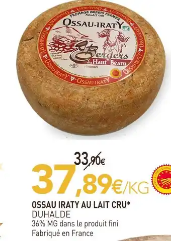naturéO Duhalde ossau iraty au lait cru offre