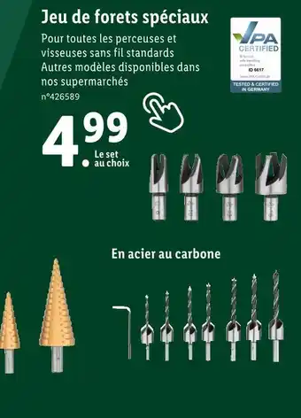 Lidl Jeu de forets spéciaux offre
