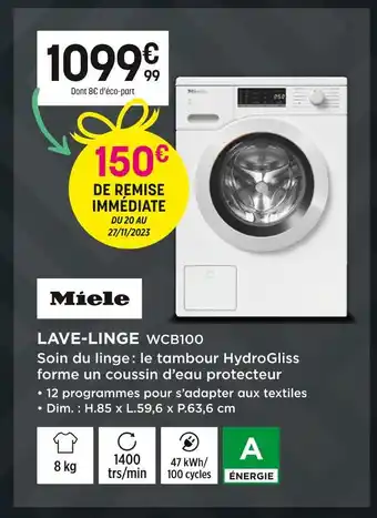 Pulsat Miele lave-linge offre