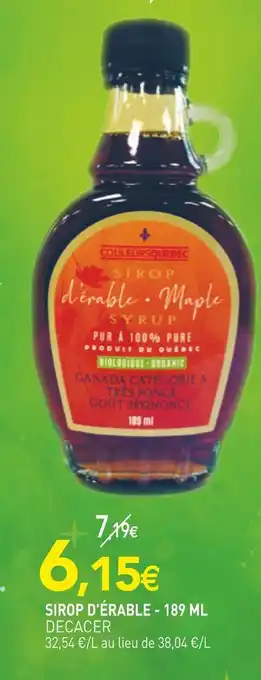 naturéO Decacer sirop d'érable offre