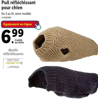 Lidl Pull réfléchissant pour chien offre