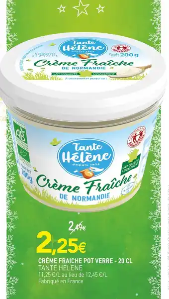 naturéO Tante helene crème fraiche pot verre offre