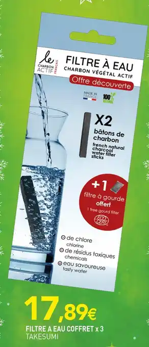 naturéO Takesumi filtre a eau coffret x 3 offre