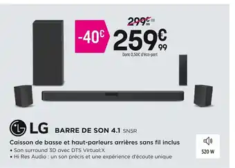 Pulsat Lg barre de son 4.1 offre