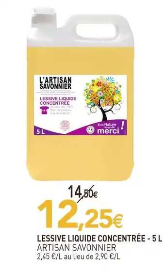 naturéO Artisan savonnier lessive liquide concentrée offre