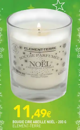 naturéO Element-terre bougie cire abeille noël offre