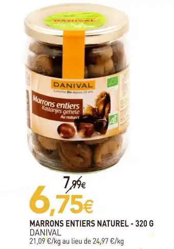 Danival marrons entiers naturel