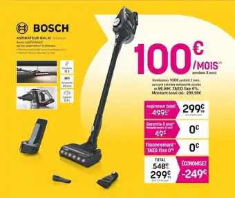 Pulsat Bosch aspirateur balai offre
