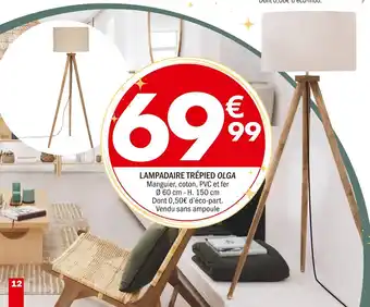 La Foir'Fouille Lampadaire trépied olga offre