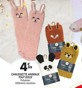 La Foir'Fouille Chaussette animaux tout doux offre
