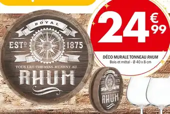 La Foir'Fouille Déco murale tonneau rhum offre