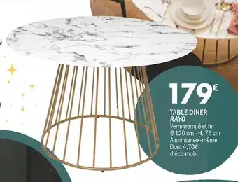 Table diner rayo
