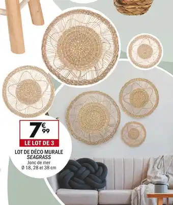 La Foir'Fouille Lot de déco murale seagrass offre