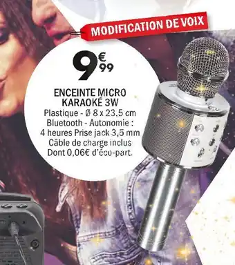 La Foir'Fouille Enceinte micro karaoké 3w offre