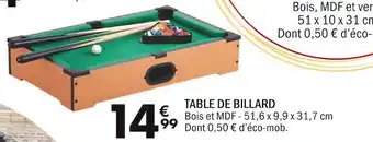 La Foir'Fouille Table de billard offre