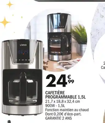 La Foir'Fouille Livoo cafetière programmable 1,5l offre