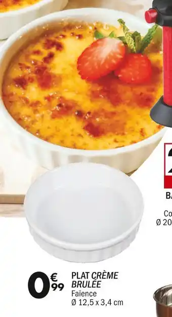 Plat crème brulée