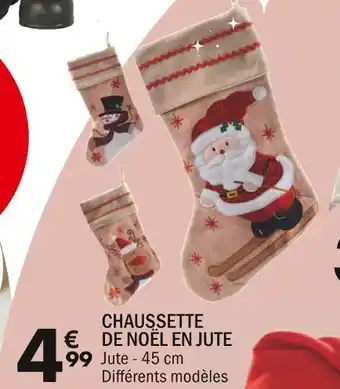 La Foir'Fouille Chaussette de noël en jute offre