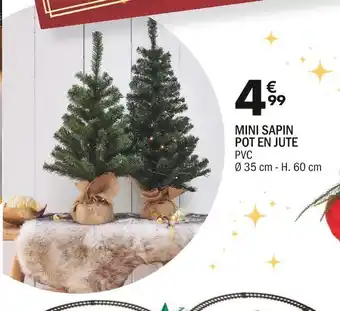 Mini sapin pot en jute