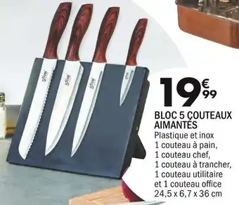 La Foir'Fouille Bloc 5 couteaux aimantés offre