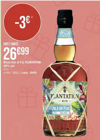 Plantation rhum isle of fiji 40% vol