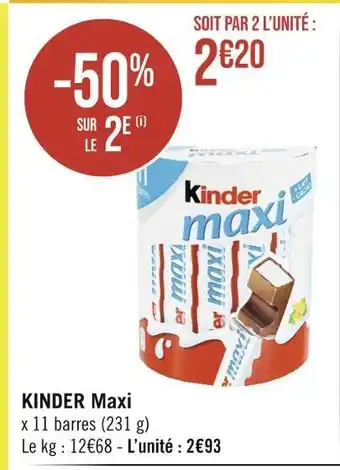 Casino Hyperfrais Kinder kinder maxi offre