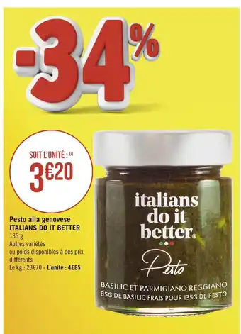 Italians do it better pesto alla genovese