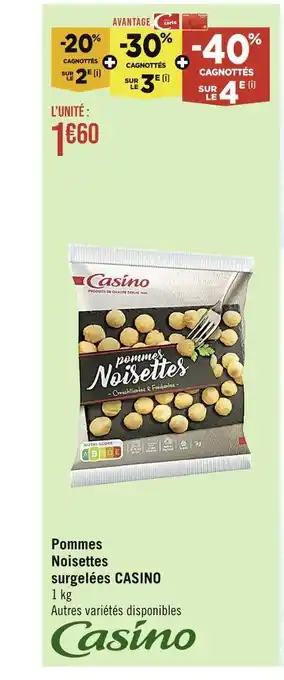 Casino Supermarchés Casino pommes noisettes surgelées offre