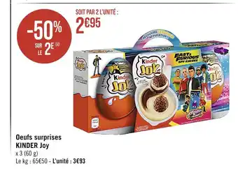 Casino Supermarchés Kinder joy oeufs surprises offre