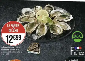 Huîtres fines de claires marennes oléron n°4