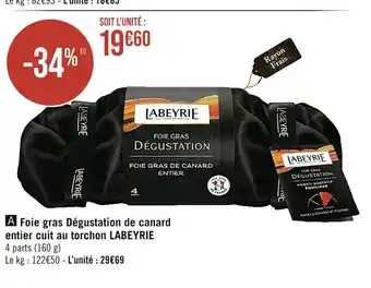 Casino Supermarchés Labeyrie foie gras dégustation de canard entier cuit au torchon offre