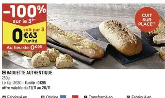 Leader Price C BAGUETTE AUTHENTIQUE offre