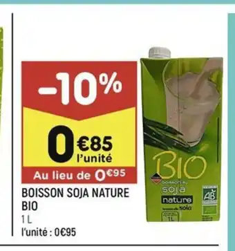 Leader Price BOISSON SOJA NATURE offre