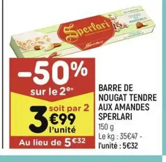 BARRE DE NOUGAT TENDRE