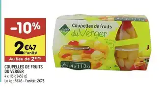 Leader Price COUPELLES DE FRUITS DU VERGER offre