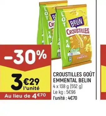 Leader Price CROUSTILLES GOÛT EMMENTAL BELIN offre