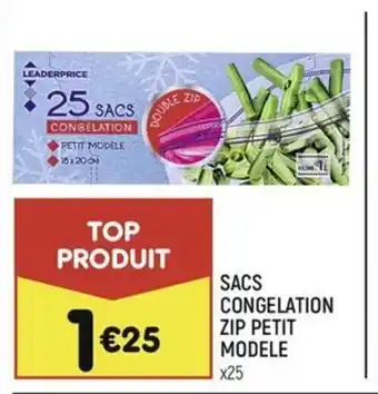 Leader Price SACS CONGELATION ZIP PETIT MODELE offre