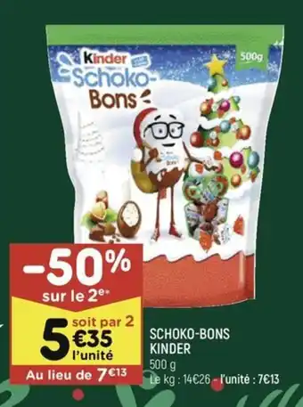 Leader Price SCHOKO-BONS KINDER offre