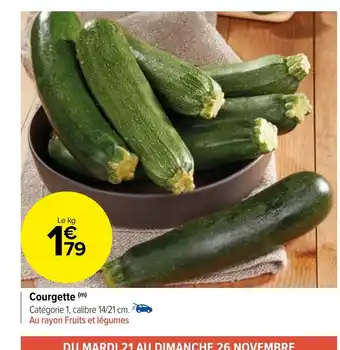 Carrefour Market Courgette offre