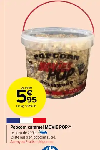 Carrefour Market Popcorn caramel MOVIE POP offre