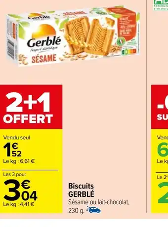 Carrefour Market Biscuits GERBLÉ offre