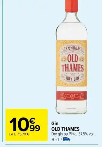 Carrefour Market Gin OLD THAMES offre