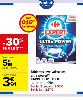 Carrefour Market Tablettes lave-vaisselles ultra power(d) CARREFOUR EXPERT offre