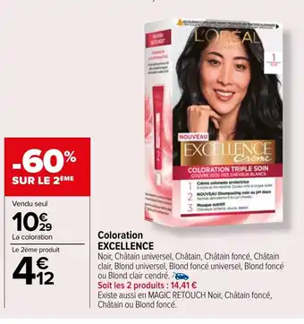 Carrefour Market Coloration EXCELLENCE offre